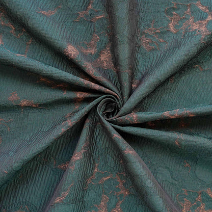 Vintage Moss Green Jacquard Brocade Fabric: Textured Sewing Material (60" Wide, By The Meter)
