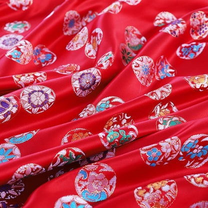 Floral Silk Brocade Fabric: 57"W Rayon Damask, Sewing Material