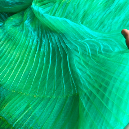 Mermaid Iridescent Organza Fabric: Reflective Water Texture, 57" Wide