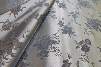 Floral Jacquard Brocade Fabric: Elegant Upholstery & Costume Sewing (29.5"W)