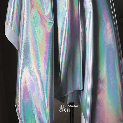 Metallic Iridescent Fabric: 55" Wide Stretch Knit, Sold by the Yard