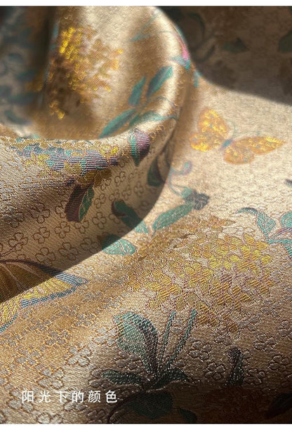 Butterfly Brocade Fabric: 59"W Rayon Cheongsam Material
