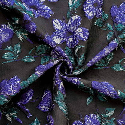 Gold Thread Jacquard Woven Fabric: 3D Floral Embossed Upholstery, Costume, Sewing - 55"W