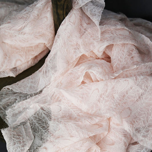 Tissu mousseline légèrement froissée : 127 cm de large, tissu transparent pour mariages et costumes