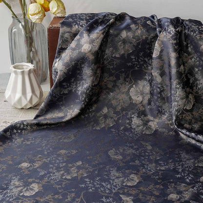 Bamboo Leaf Floral Brocade Fabric ��� Watercolor Jacqua" Wide