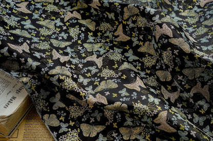 Butterfly Jacquard Fabric: 59"W Polyester Upholstery, Costume, Decor