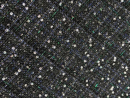 Sequin Tweed Fabric: Coarse Woven Sparkle Material - 59"W