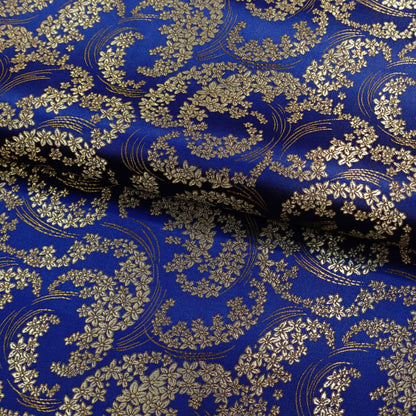 Brocart de soie, motif fleur de lune, largeur 114 cm (45 po) - Vendu au mètre