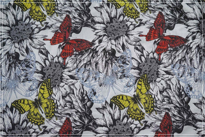 Butterfly Jacquard Fabric: Retro Drapery, Upholstery, Costume - 60"W
