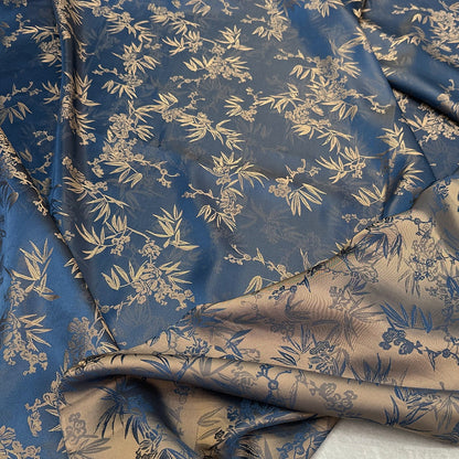 Bamboo Jacquard Satin Damask Fabric: Two-Sided Rayon, 59" Wide