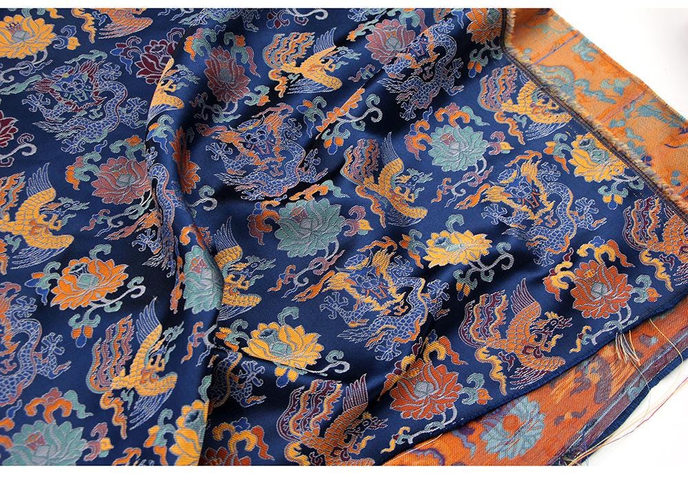 Chinese Brocade Fabric: Song Dynasty Style, 59" Wide