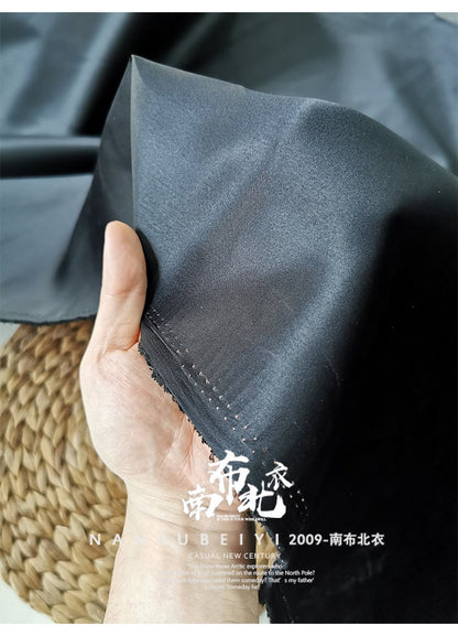 Black Wedding Satin Fabric: Stiff Silhouette, DIY Thickened Material (59"W)