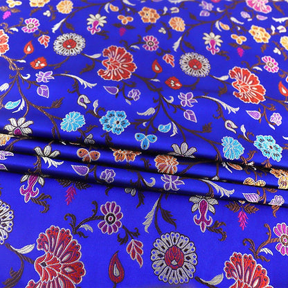 Floral Brocade Fabric: 29.5"W Rayon Blend for Sewing & Upholstery