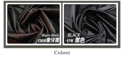 Tissu satin de soie : 53 couleurs, 150 cm de large, tissu de luxe pour robes