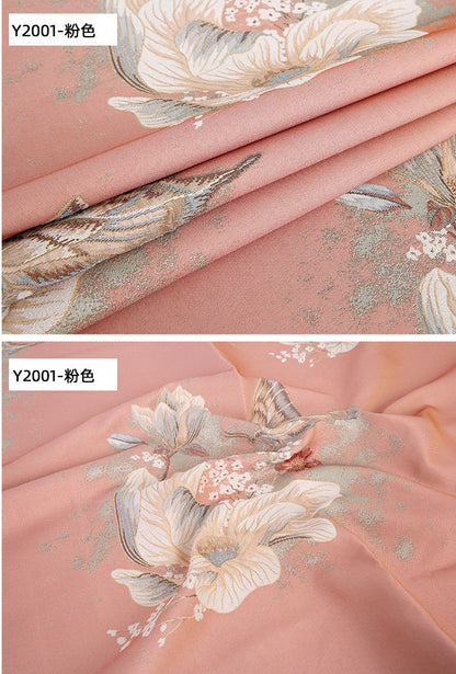 Tissu jacquard papillon : 145 cm de large, polyester, matériau de couture