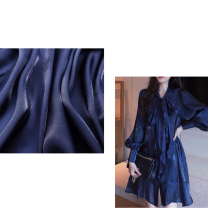 Shiny Mercerized Cotton Fabric: Gradient Satin Silky Hanfu, 59" Wide