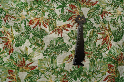 Green Forest Jacquard Fabric: Rayon Polyester Blend, 59" Wide