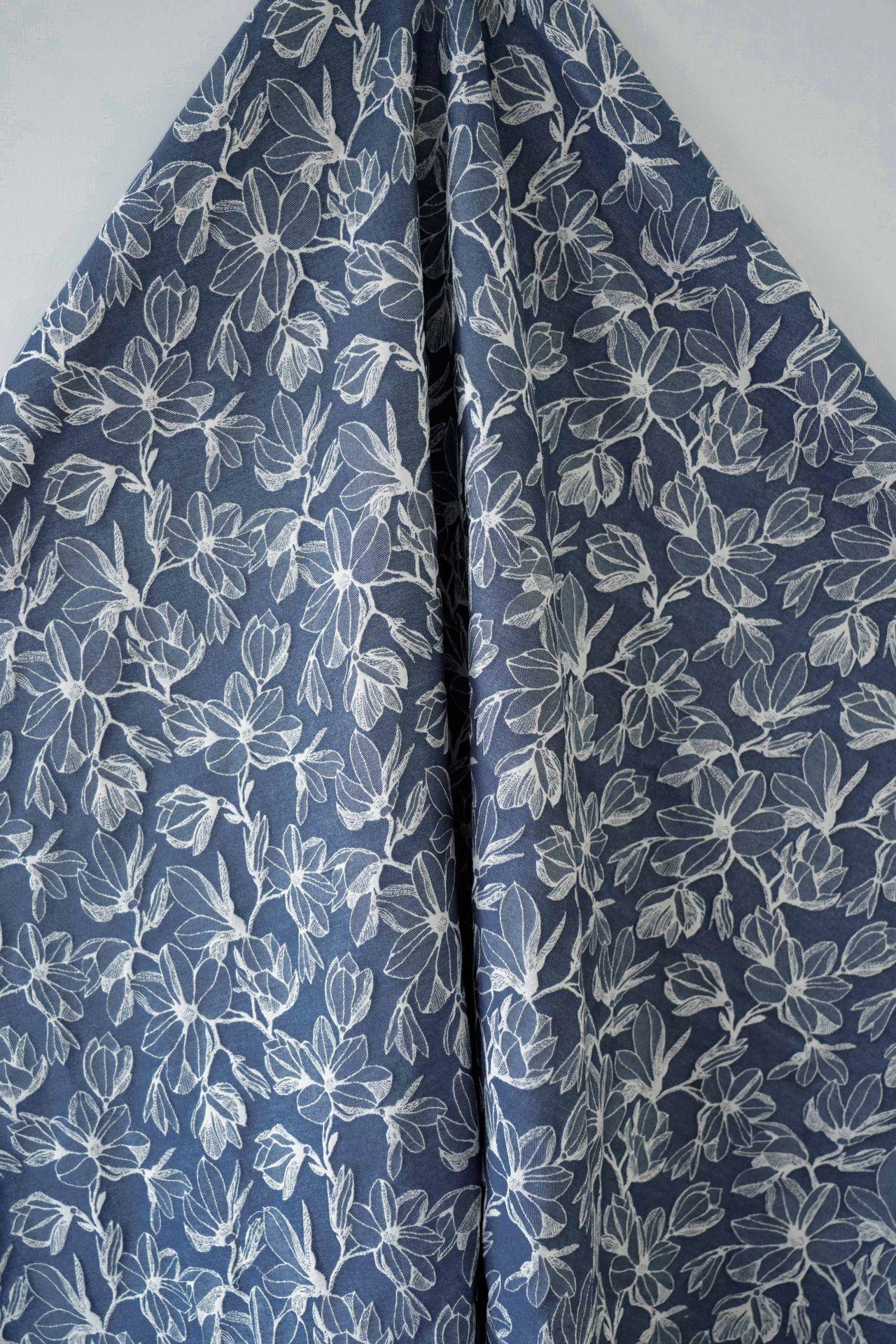 Jacquard Denim Fabric: 3D Jean Cotton, Thick Jacket Material, 53" Wide
