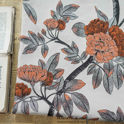Retro Floral Jacquard Fabric: 3D Designer Upholstery, Costume, Decor