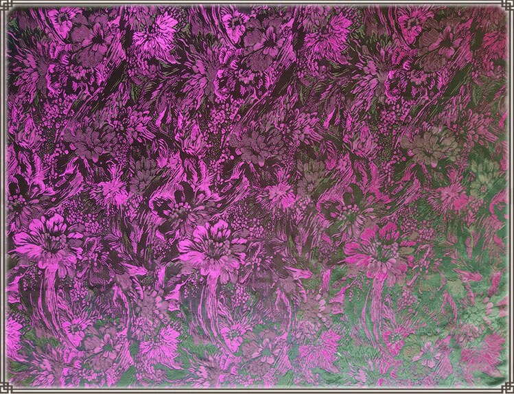Hibiscus Silk Brocade Fabric (29.5" Width) - Sewing & Wedding
