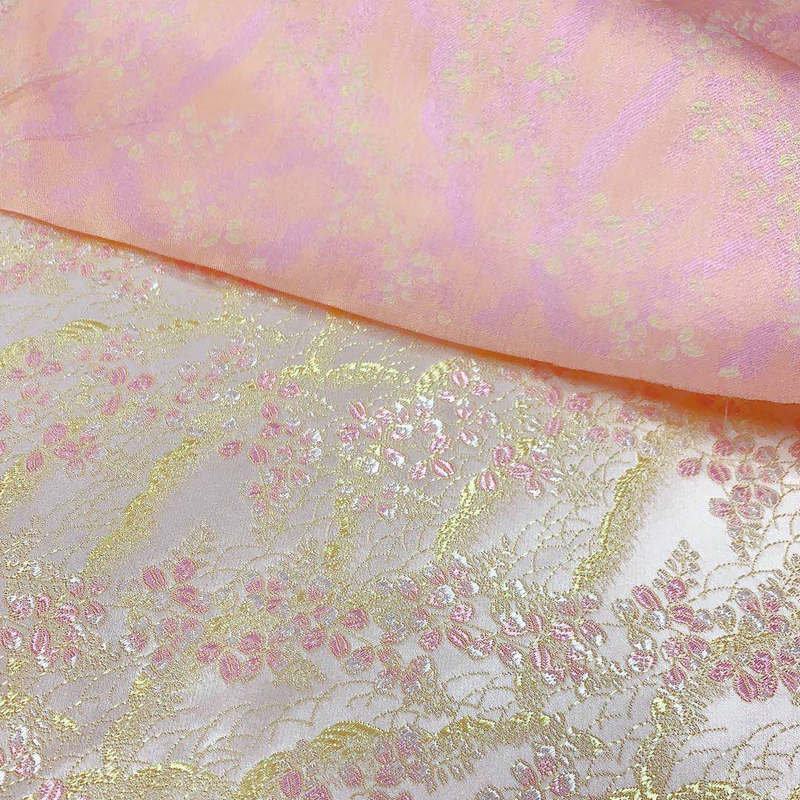 Floral Jacquard Brocade Fabric: 29.5" Wide Silk Rayon Blend