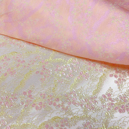 Floral Jacquard Brocade Fabric: 29.5" Wide Silk Rayon Blend