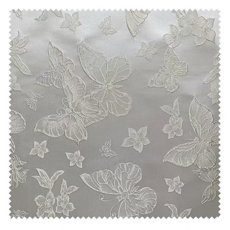 Butterfly 3D Embossed Woven Jacquard Fabric for Dressmaking & Crafts, 58"Wide