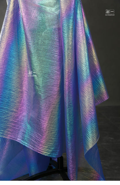 Laser Pearl Micro-Wrinkle Gauze Fabric ��� Iridescent Costume Materi" Wide