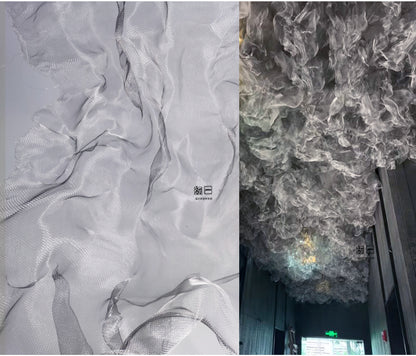 39"W Stainless Steel Wire Mesh Fabric, Modeling Steel Decoration