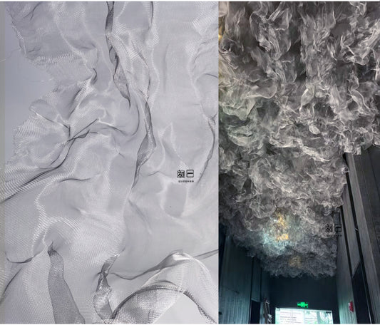 39"W Stainless Steel Wire Mesh Fabric, Modeling Steel Decoration