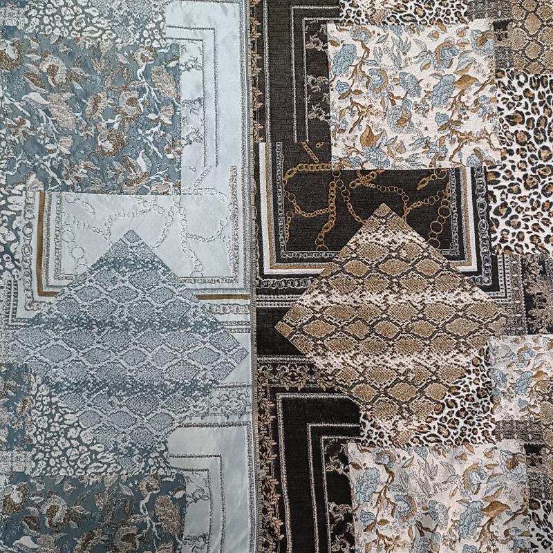 Animal Print Jacquard Fabric: 3D Texture Upholstery, 55" Wide By Meter