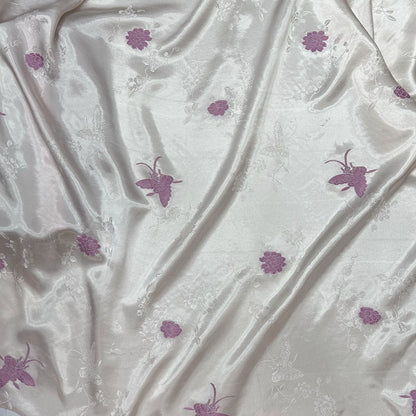 Rose Damask Rayon Fabric: Two-Sided Jacquard, 59" Wide - By The Meter