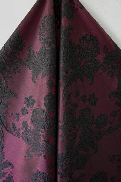 Embossed Vine & Floral Fabric: Upholstery, Costume, Decor - 55"W