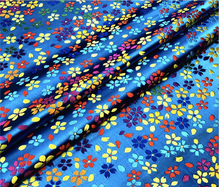 Floral Silk Brocade Fabric: Upholstery & Sewing, 29.5" Wide