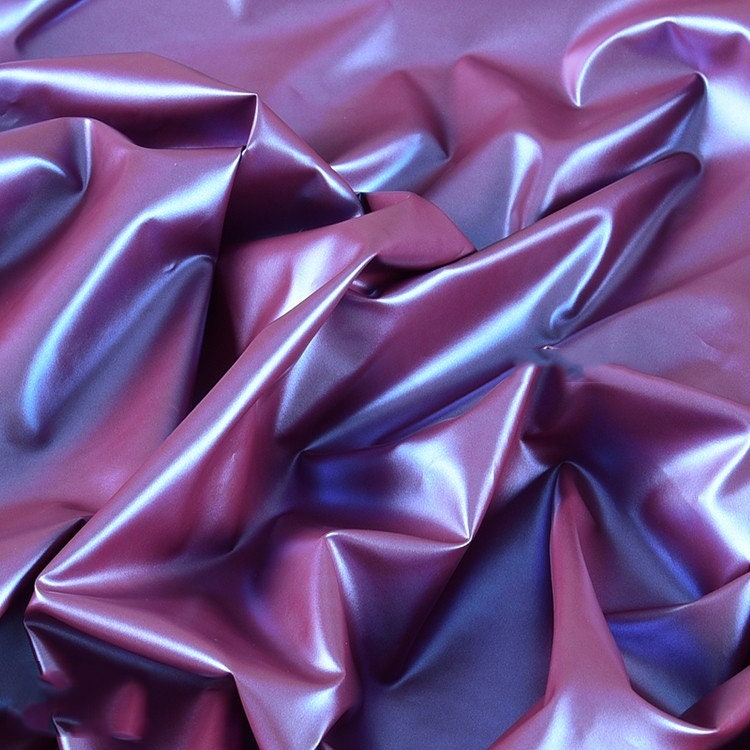 Space Silver PU Leather Fabric: Shiny Metallic Designer Material, 59" Wide