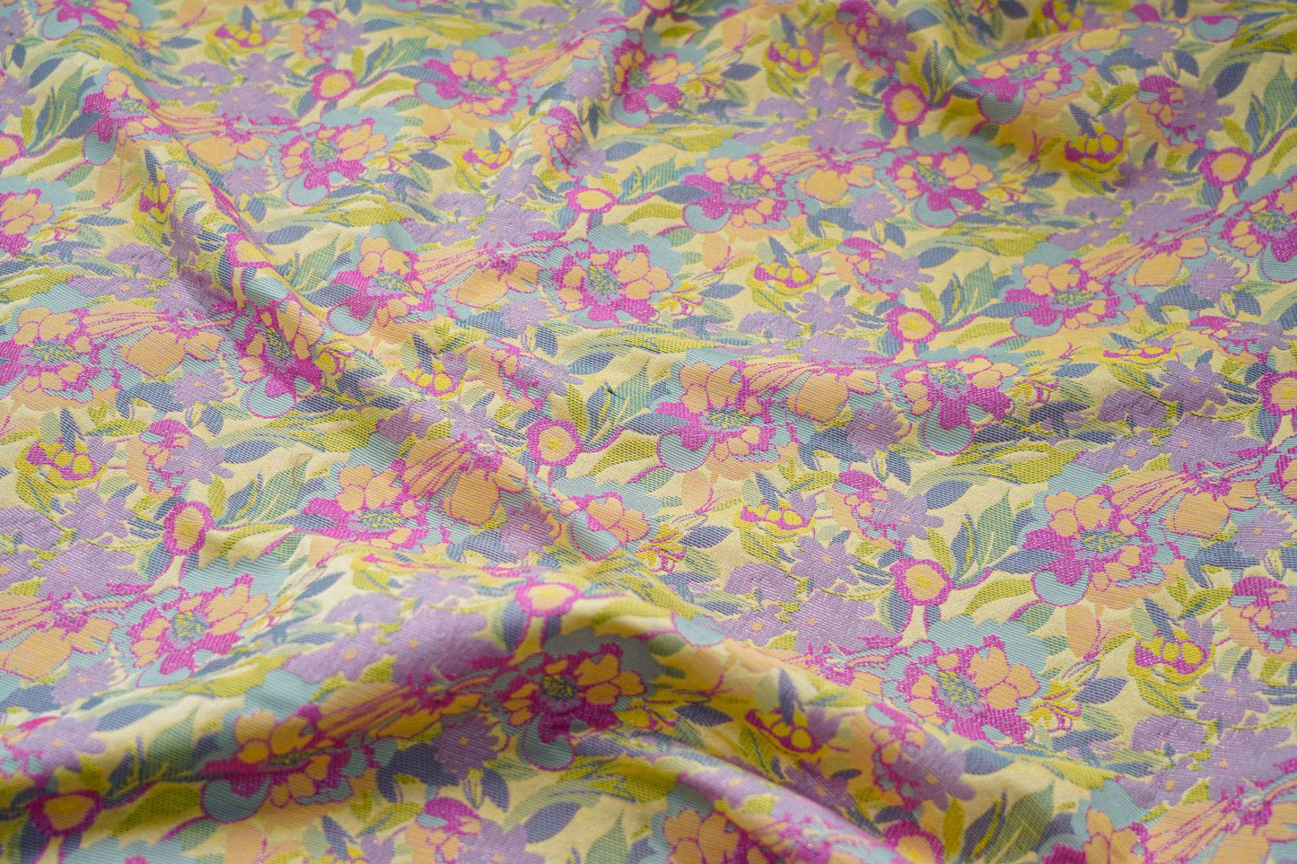 Floral Jacquard Fabric: 3D Texture Upholstery, Costume, Decor - 57"W