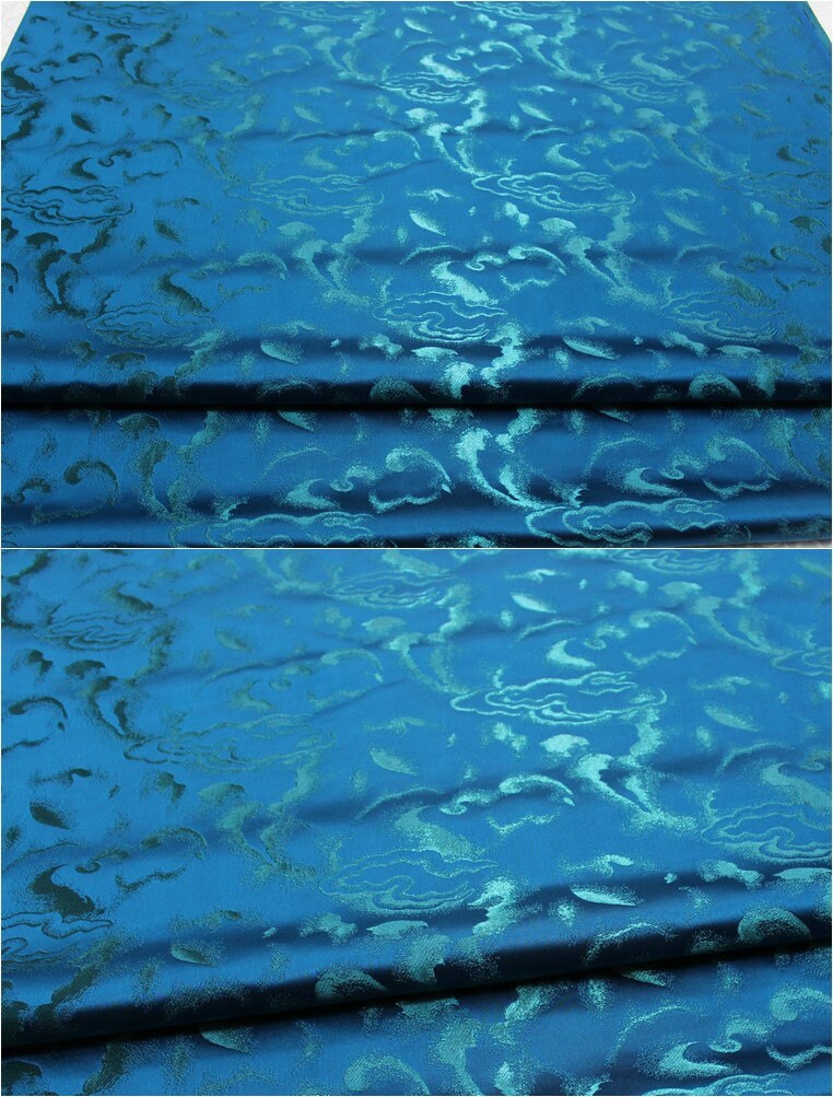 Cloud Brocade Fabric: Silk Rayon Jacquard, Costume Dress Material