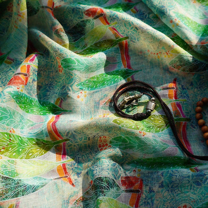 Ramie Fabric: African Tropical Print, Soft Home Textile