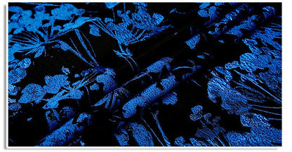 Gold Thread Floral Jacquard Fabric: 3D Texture Upholstery, Prom Dress, Sewing (57" W)