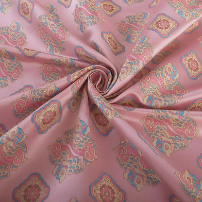 Mongolian Bada Pattern Rayon Fabric: 58"W Tibetan Style