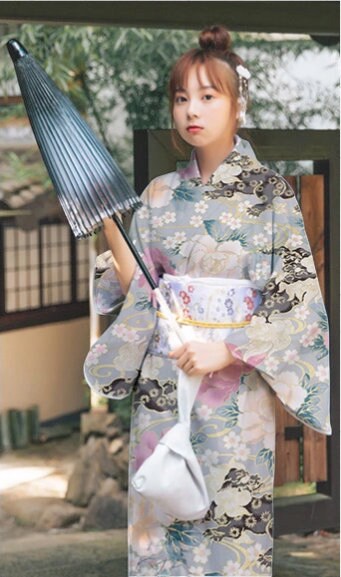 Tissu en coton à motifs floraux japonais : Matériel de couture pour kimono