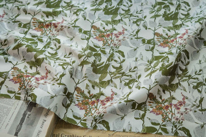 Reversible Jacquard Fabric: Japanese Floral Embossed Weave (59"W)