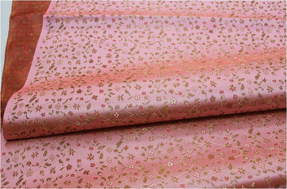 Floral Chinese Brocade Fabric: Silk Rayon Blend, 35" Wide