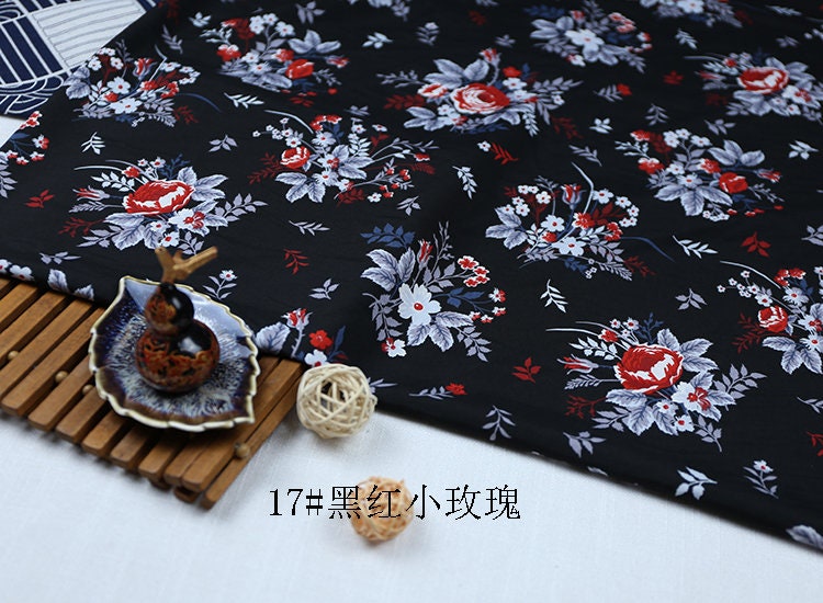 Floral Print Chiffon Fabric: Soft Polyester Satin, 59" Wide
