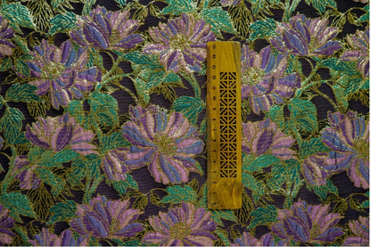 Gold Thread Floral Jacquard Fabric: 56" Wide Upholstery & Costume
