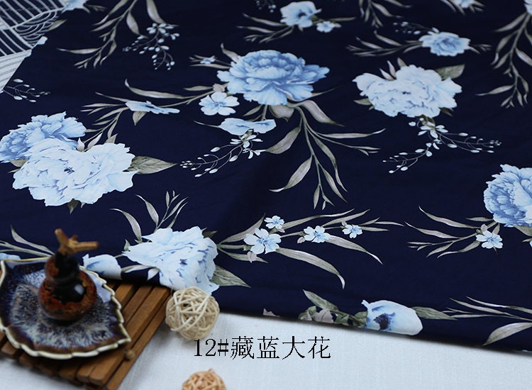 Floral Print Chiffon Fabric: Soft Polyester Satin, 59" Wide