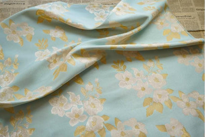 Floral Jacquard Fabric: Retro Palace Damask, 65" Wide, By The Meter