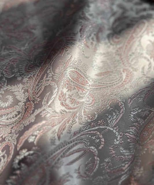 Pink Pipa Flower Jacquard Fabric: Cheongsam Qipao Sewing Material