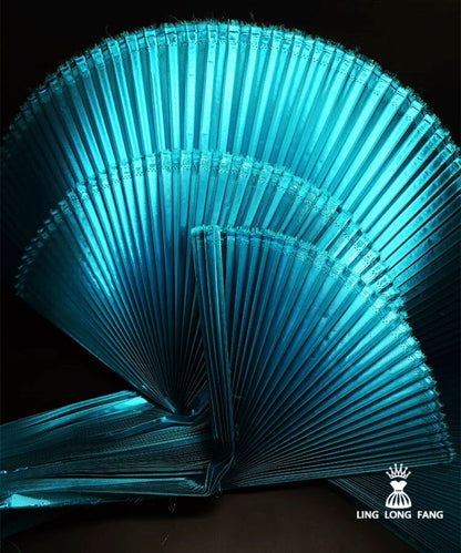 Metallic Gold Pleated Hard Yarn Fabric: 62" Wide Designer Material
