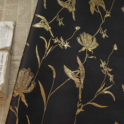 Gold Thread Jacquard Fabric: 3D Embossed Woven Upholstery, Costume, Decor